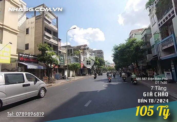 Bán nhà mặt tiền 585 587 Điện Biên Phủ Quận 32