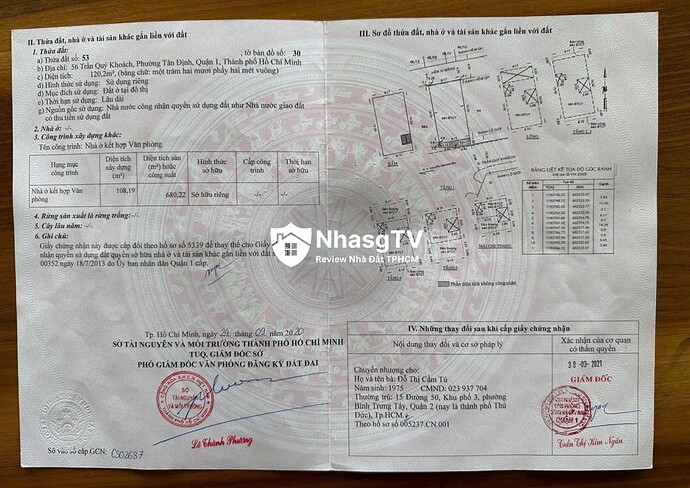 Bán nhà mặt tiền 56 Trần Quý Khoách 1